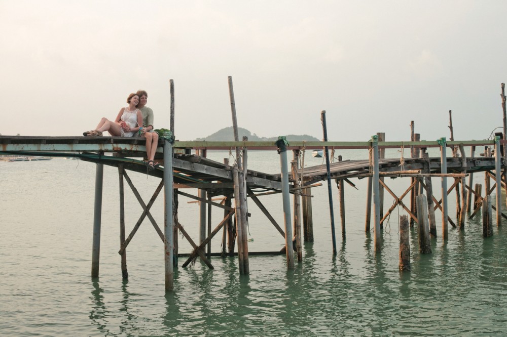 Vietnam Newlyweds on the bridge