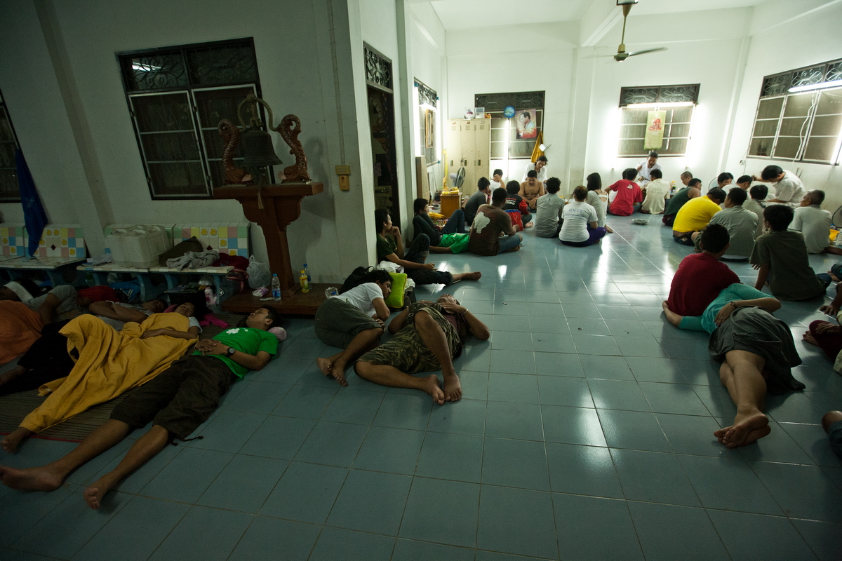 Slieping people at Sak Yant Festival