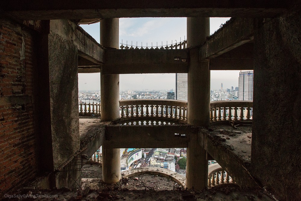 abandoned skyscraper in Bangkok, ghost tower