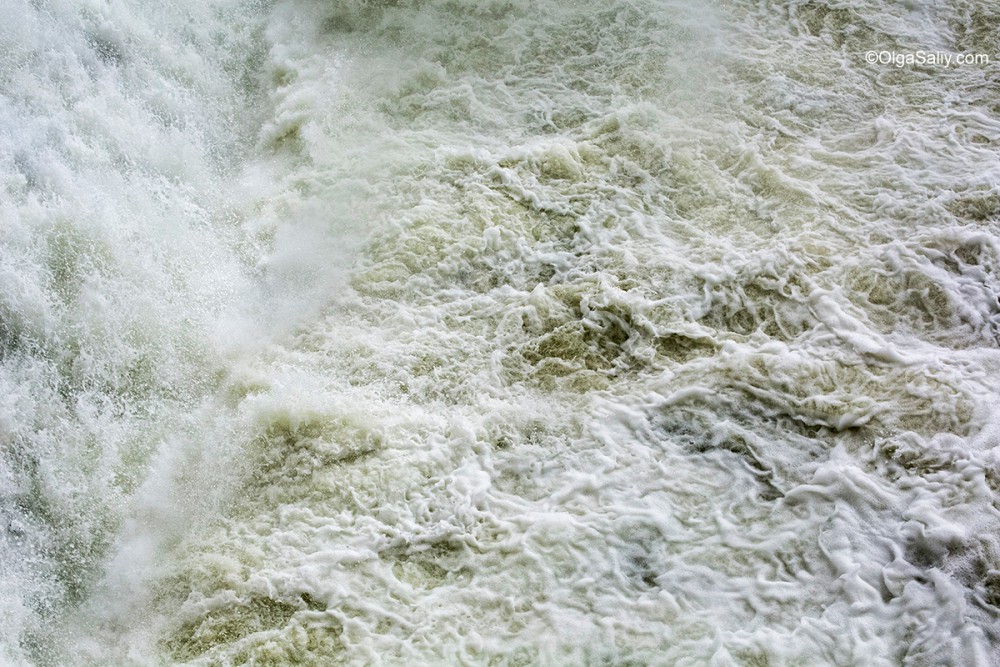 Test water discharge at Boguchany hydroelectric dam