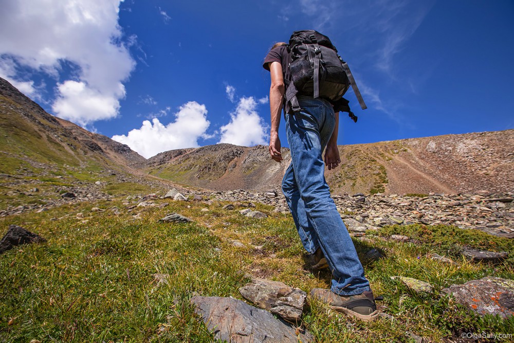 Altai Mountains. Travel in Aktru valley, way to Uchitel