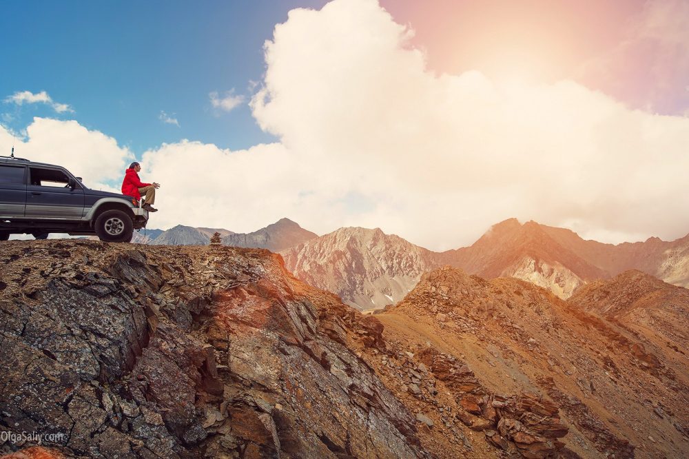 Altai, Aktash, mountain top view