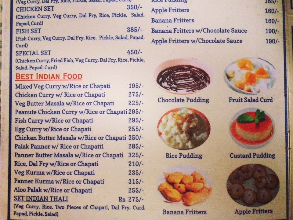 Nepali Food price in Pokhara and Kathmandu