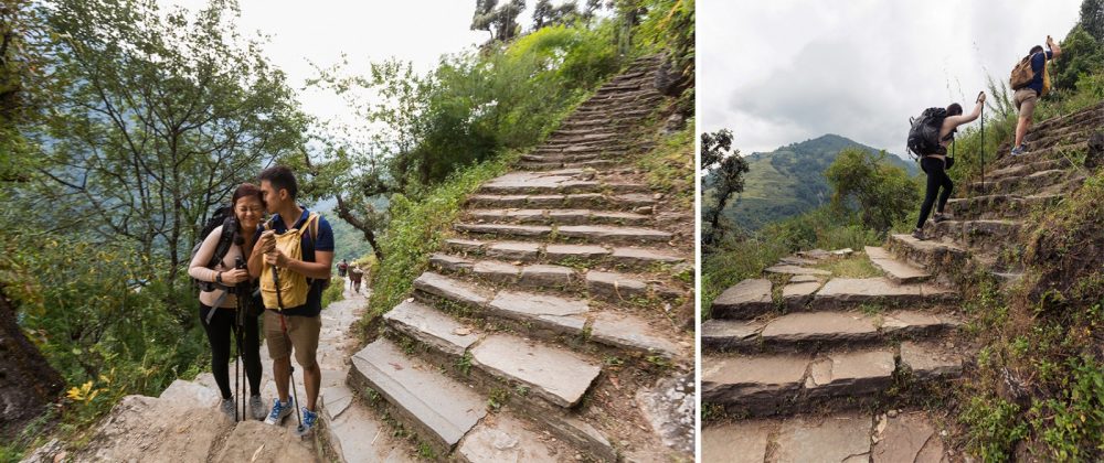 Steps on the Way to Annapurna Camp