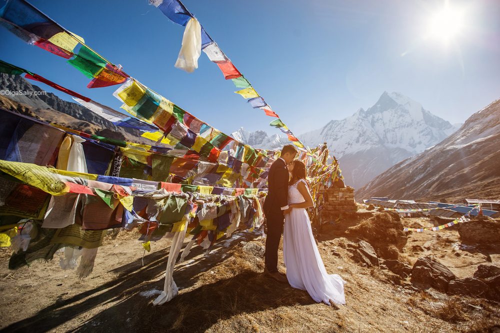 Wedding Photography in Nepal Mountains Annapurna