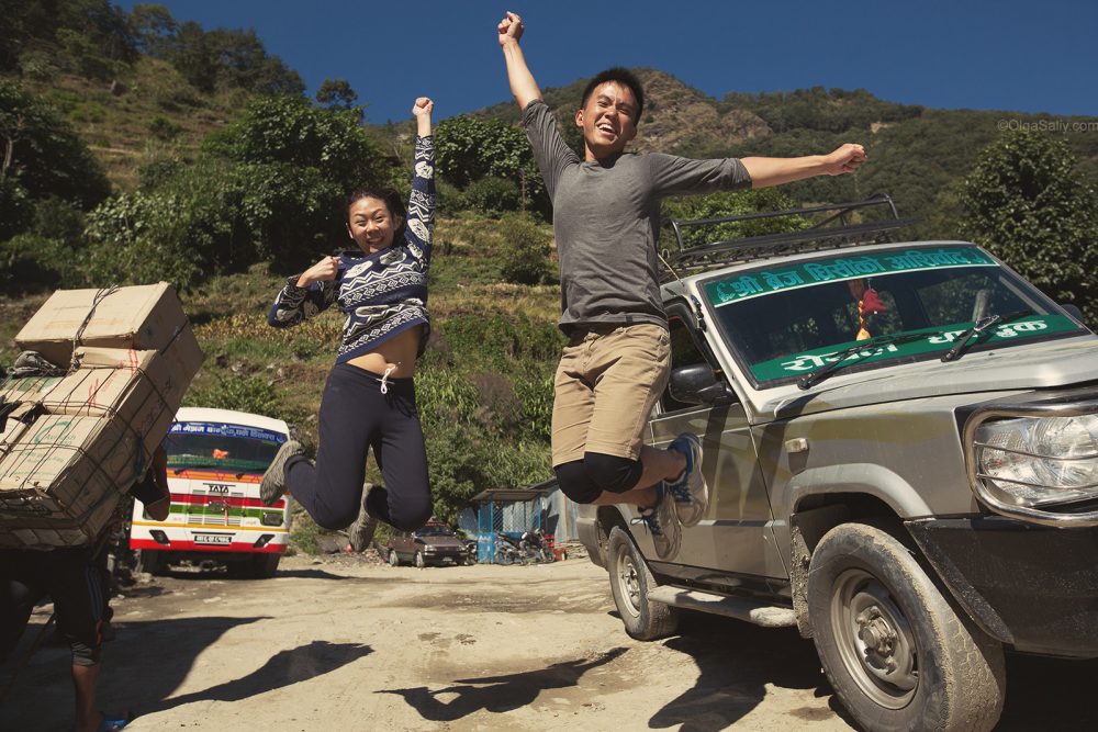 Jeep car from Siwai to Pokhara - we did it!