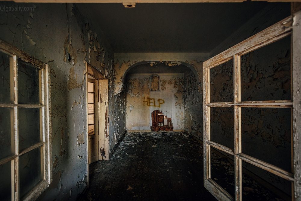 Open window in Abandoned hospital