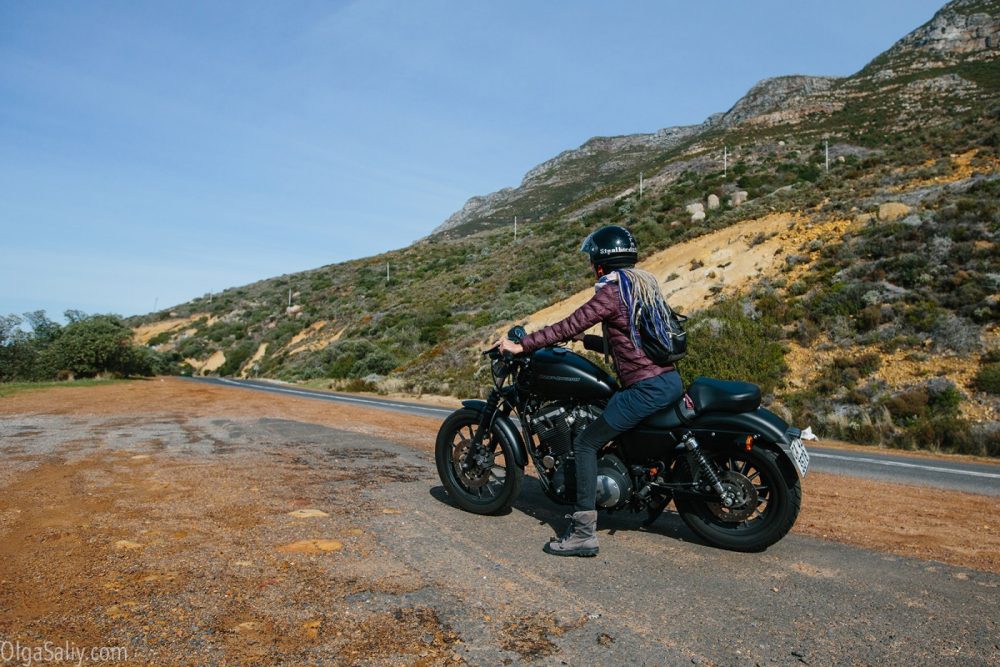 Girl on a bike in Cape Town